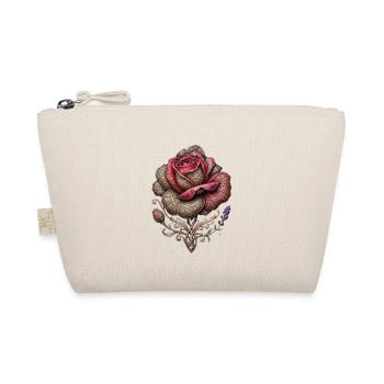 Schnitzte Rose - Bio-Täschchen - Natur - Vorne