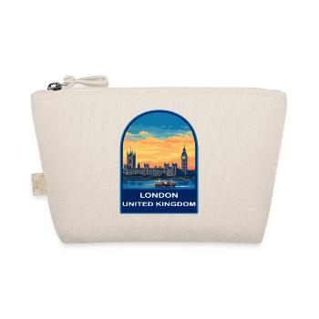 London UK Reiseabzeichen Westminster Big Ben Sonnenuntergang - Bio-Täschchen - Natur - Vorne