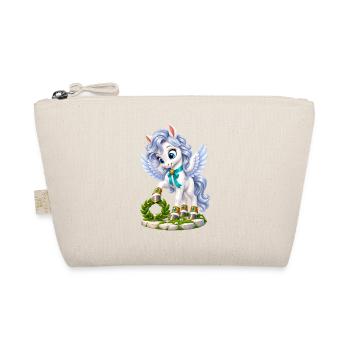 Flügelpony Blumenkranz - Bio-Täschchen - Natur - Vorne