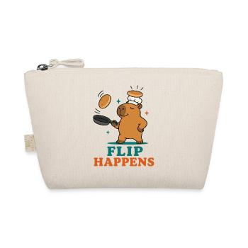 Flip Happens – Capybara-Koch mit Pfannkuchen - Bio-Täschchen - Natur - Vorne