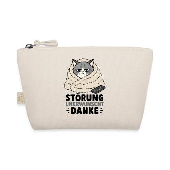 Störung unerwünscht danke – Grantige Katze Shirt - Bio-Täschchen - Natur - Vorne