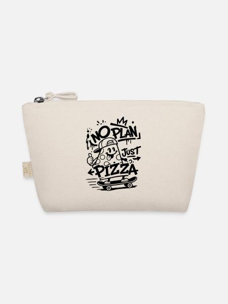 No Plan Just Pizza – Skater-Pizza - Bio-Täschchen - Natur