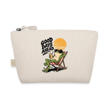 Frosch-Sommer-Vibes, gute Tage vor uns, ausruhen, chillen, Saft - Bio-Täschchen - Natur - Vorne