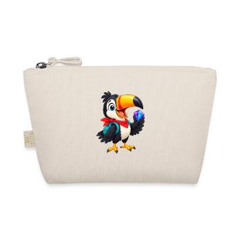 Tropischer Toucan mit Kristall - Bio-Täschchen - Natur - Vorne