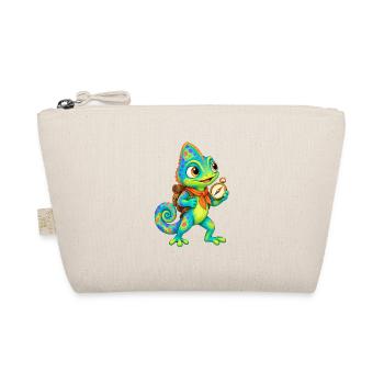 Kompass-Chamäleon mit Rucksack - Bio-Täschchen - Natur - Vorne