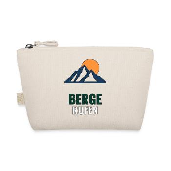 Minimalistische Berglinie T‑Shirt – Berge rufen - Bio-Täschchen - Natur - Vorne