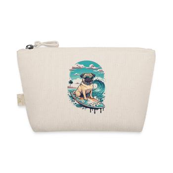 Mops Surf Tropenhund - Bio-Täschchen - Natur - Vorne