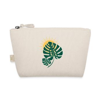 Monstera Blatt mit Sonne – Boho Botanical - Bio-Täschchen - Natur - Vorne