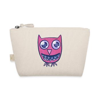 Pink Owl Grin Cartoon-Monster - Bio-Täschchen - Natur - Vorne
