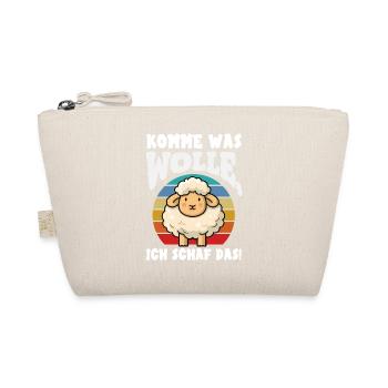 Komme Was Wolle Schaf Retro Vintage Design - Bio-Täschchen - Natur - Vorne