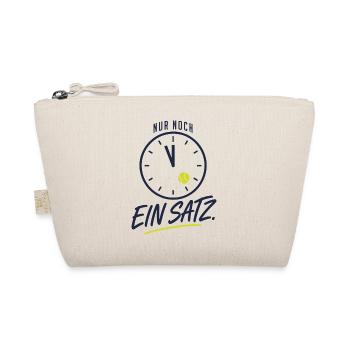 Nur noch ein Satz Tennis Sucht Spruch - Bio-Täschchen - Natur - Vorne