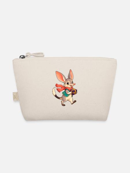 Hoppelhase mit Geschenkzauber - Bio-Täschchen - Natur