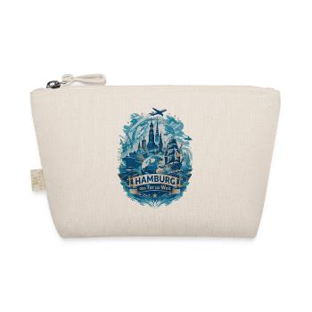 Hamburg Silhouette – Tor zur Welt Skyline Design - Bio-Täschchen - Natur - Vorne