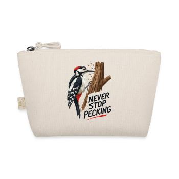 Never Stop Picking – Schwarzer Text - Bio-Täschchen - Natur - Vorne