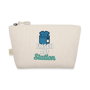 Erster Pflegetag Shirt für die neue Station - Bio-Täschchen - Natur - Vorne