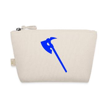 Blaue Axt Silhouette - Bio-Täschchen - Natur - Vorne