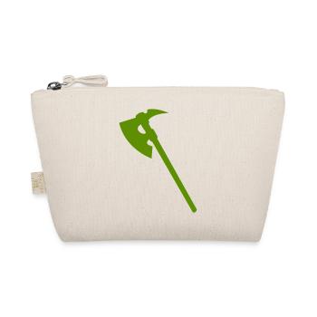 Grüne Axt Silhouette - Bio-Täschchen - Natur - Vorne