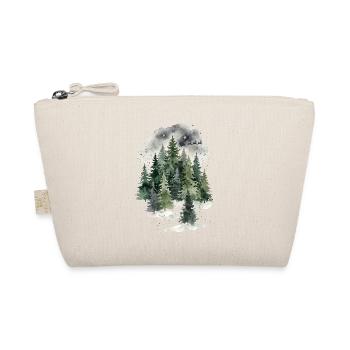 Nachtwald Winterwald Aquarell - Bio-Täschchen - Natur - Vorne