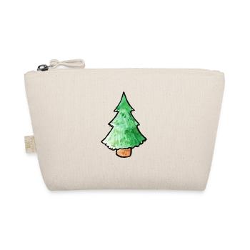 Aquarell-Kiefernbaum-Weihnachtstee - Bio-Täschchen - Natur - Vorne