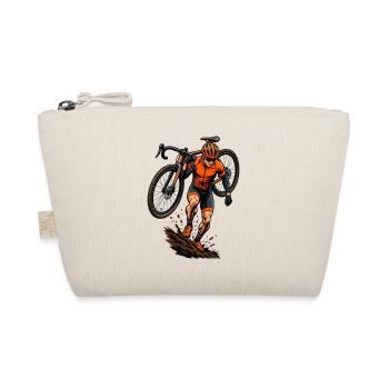 Cyclocross Run Up Fahrrad Sport T-Shirt - Bio-Täschchen - Natur - Vorne