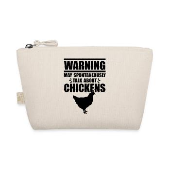 Huhn Humor Spruch - Bio-Täschchen - Natur - Vorne