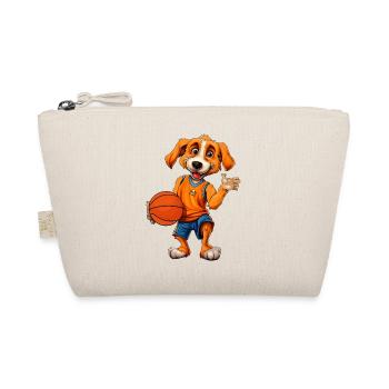 Hunde Basketball / Basketballspieler Hündchen - Bio-Täschchen - Natur - Vorne