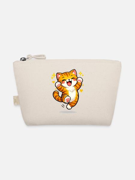 Freudige orangefarbene Katzensprung - Bio-Täschchen - Natur