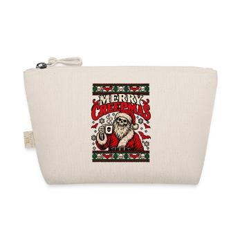 Merry Creepmas Skull Santa Tee - Bio-Täschchen - Natur - Vorne