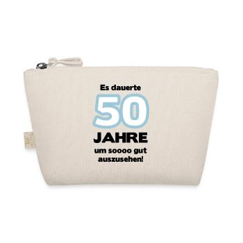 On the 50th Birthday a shirt "It took 50 years - Organic Pouch - nature - Front