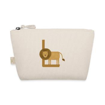 L - LEO - ABC, Alphabet, Letter, Animal, Name - Organic Pouch - nature - Front