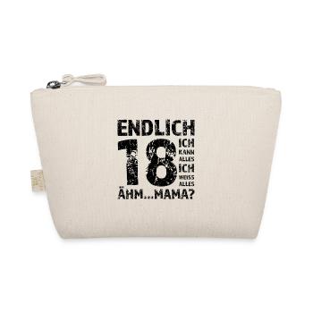 Endlich 18 Ich Kann Alles Ich Weiß Alles Ähm Mama - Bio-Täschchen - Natur - Vorne