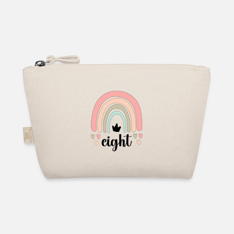 Boho Rainbow 8th Birthday Party Gift Organic Pouch