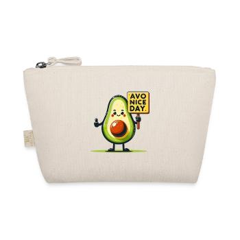 Fröhliche Avocado mit positiver Botschaft Zeichen - Bio-Täschchen - Natur - Vorne