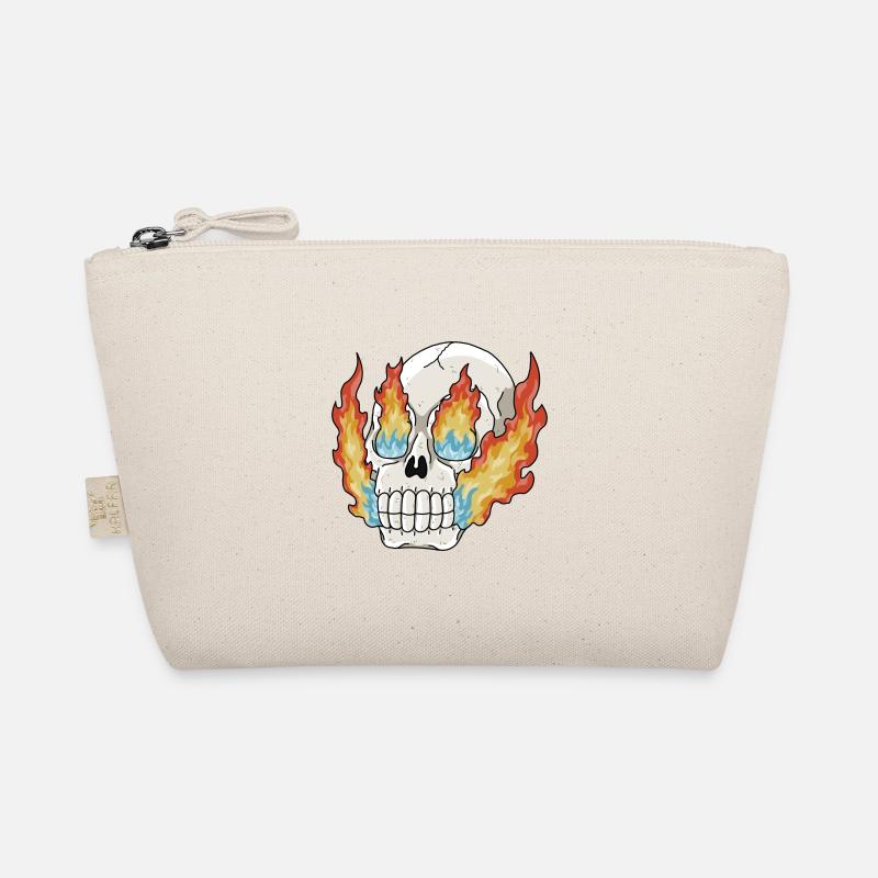 Fiery skull Organic Pouch