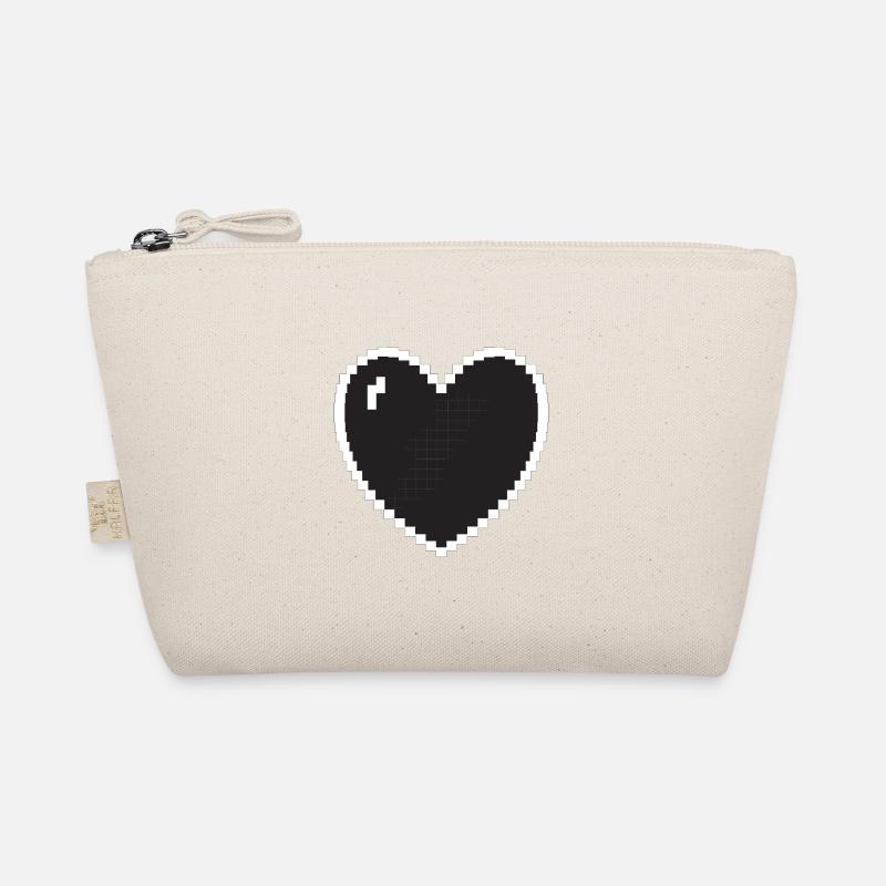 Herz Pixel Gamer Geschenk Bio-Täschchen