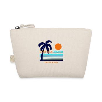 Life is a beach, find your wave - Bio-Täschchen - Natur - Vorne