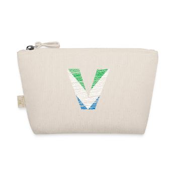V comme Vegan - Vintage V, couleurs du drapeau vegan - Trousse biologique - nature - Devant