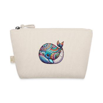 Artistically Painted Whale Hatching from Easter Egg - Organic Pouch - nature - Front