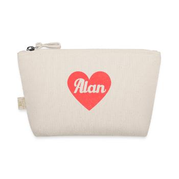 Alan Nom Coeur Rouge Amour Fan Rétro - Trousse biologique - nature - Devant