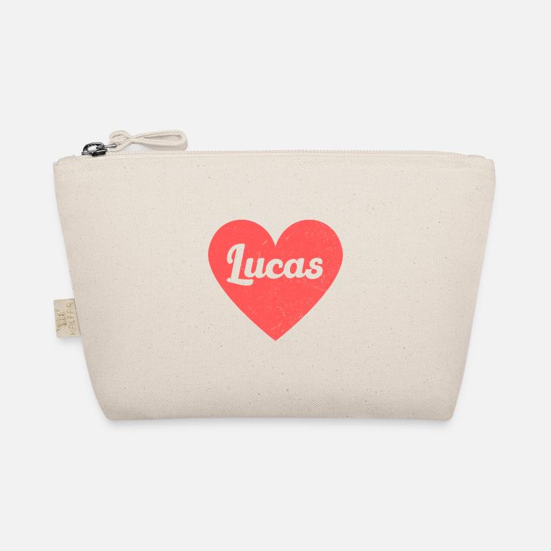 Lucas Name Rotes Herz Liebe Fan Retro Bio-Täschchen