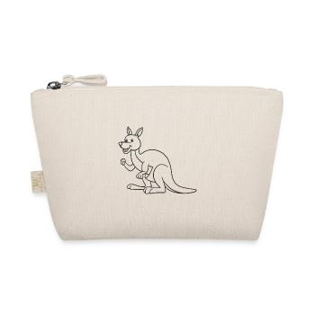 Känguru, Kängurus, Geschenk, Geschenkidee - Bio-Täschchen - Natur - Vorne