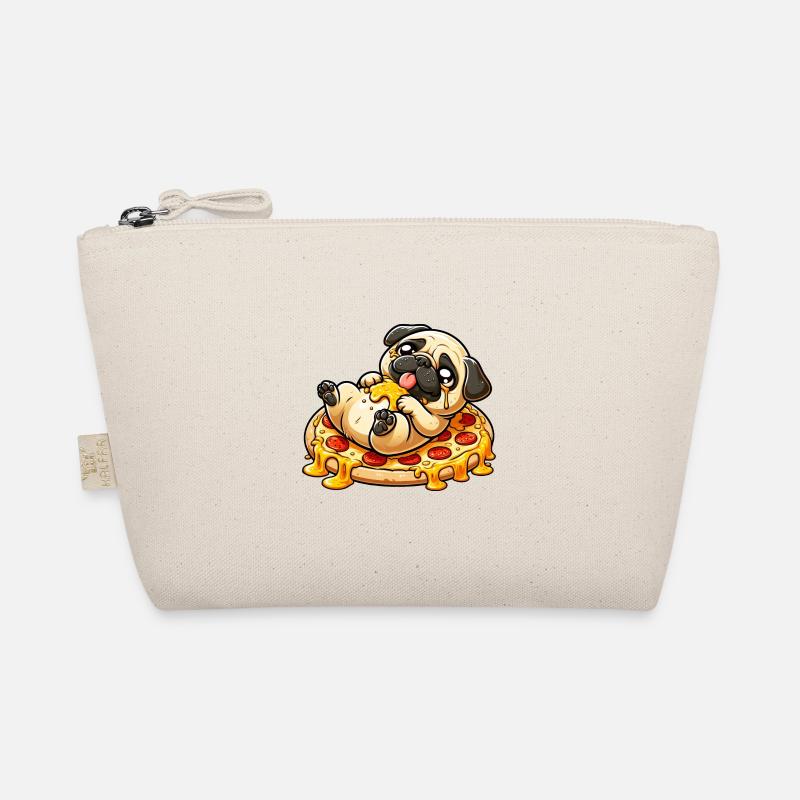 Pug Loves Pizza: Cheese Lover Design Organic Pouch