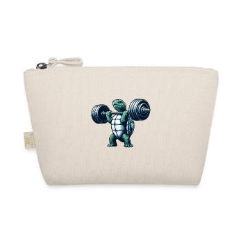 Strong Turtle Weightlifting Workout Strength - Organic Pouch - nature - Front