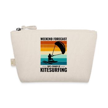 Kitesurfing Kiteboarding Kiteboarder Kitesurf - Organic Pouch - nature - Front