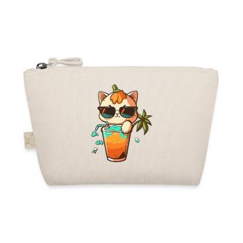Cat Love: Beach and Cocktail - Organic Pouch - nature - Front