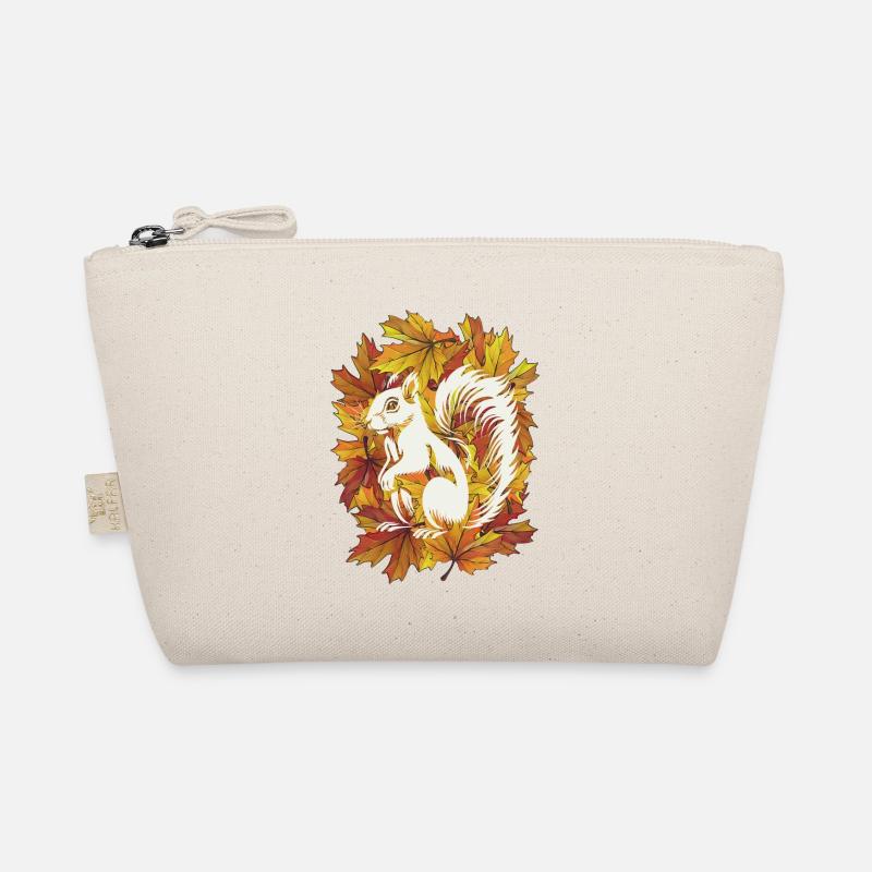 Herbstliches Eichhörnchen Bio-Täschchen