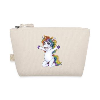 Niedliches Einhorn mit Konfetti Kind Geburtstag - Bio-Täschchen - Natur - Vorne