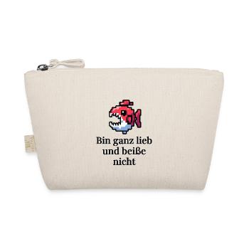 Lustiges - bin ganz lieb und beiße nicht Design - Bio-Täschchen - Natur - Vorne