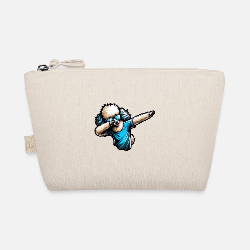 Cool Poodle Dabbing Stylish Design Organic Pouch