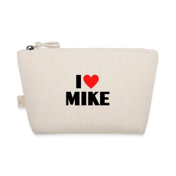 I love Mike Rotes Herz Liebe Fan Geschenk - Bio-Täschchen - Natur - Vorne